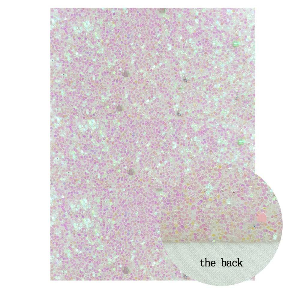 Lisslune | Glittering White Chunky Glitter Fabric Sheets for Stunning DIY Masterpieces