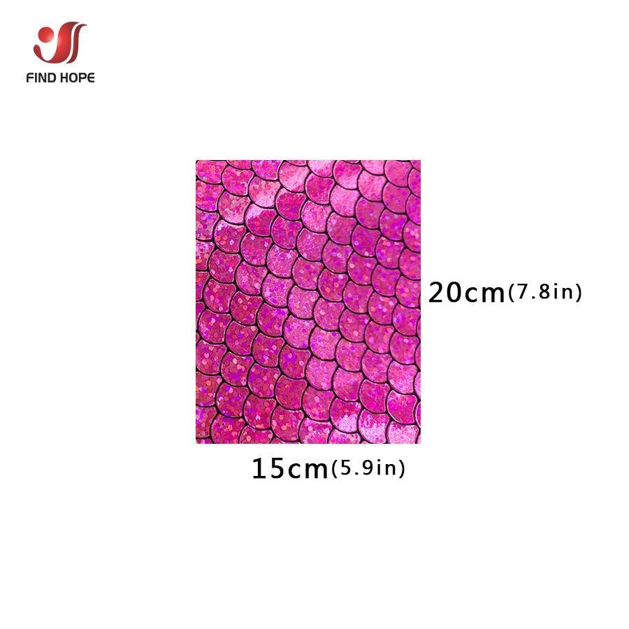Lisslune | Enchanted holographic mermaid scales PU synthetic leather for creative DIY projects