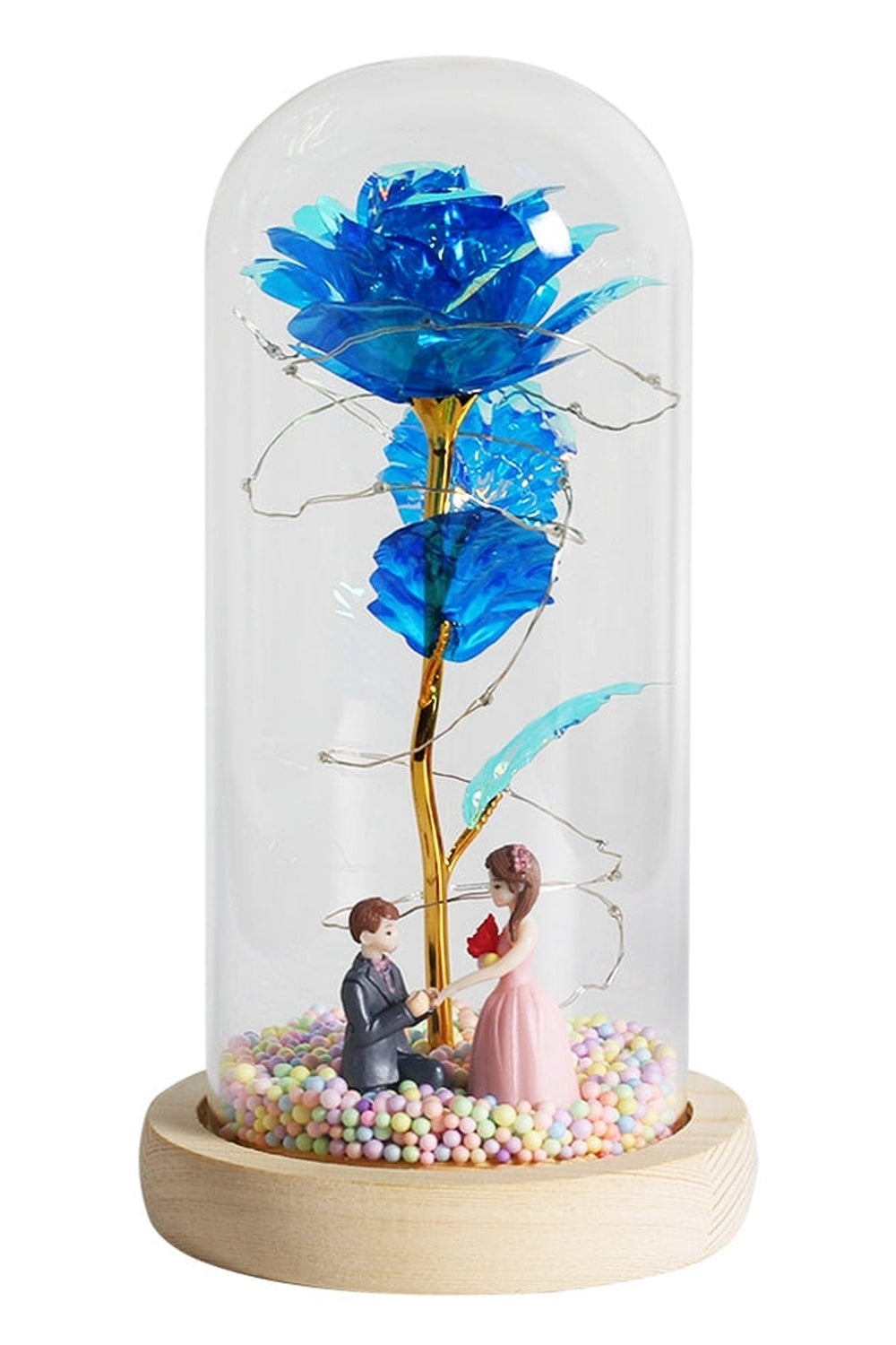Lisslune | illuminated enchanted rose lamp