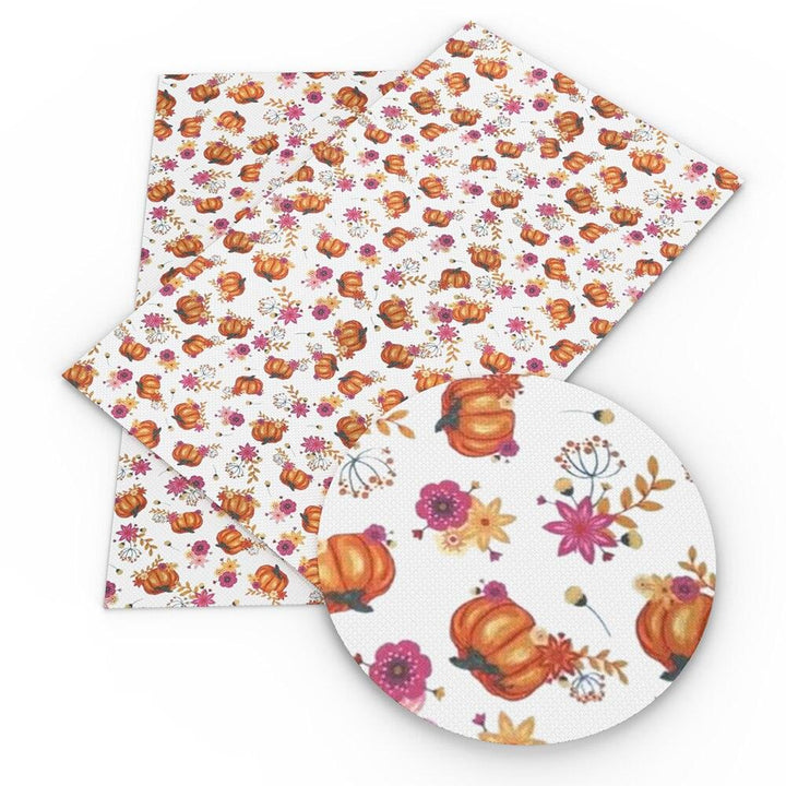 Lisslune | Autumn-inspired Leaf Pattern Synthetic Leather Craft Fabric for DIY and Upholstery