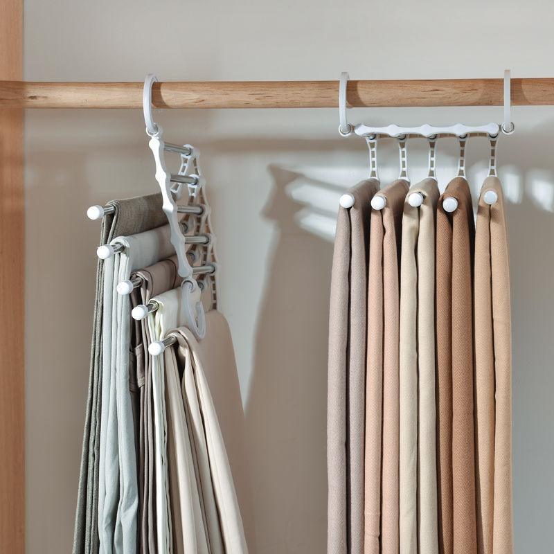 Lisslune | Adjustable 5-in-1 Stainless Steel Pants Organizer Rack