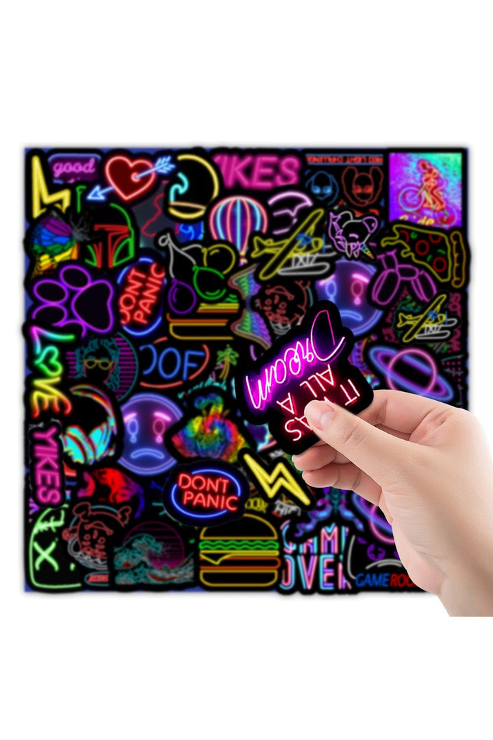 Lisslune | Theme Neon Scrapbooking Stickers