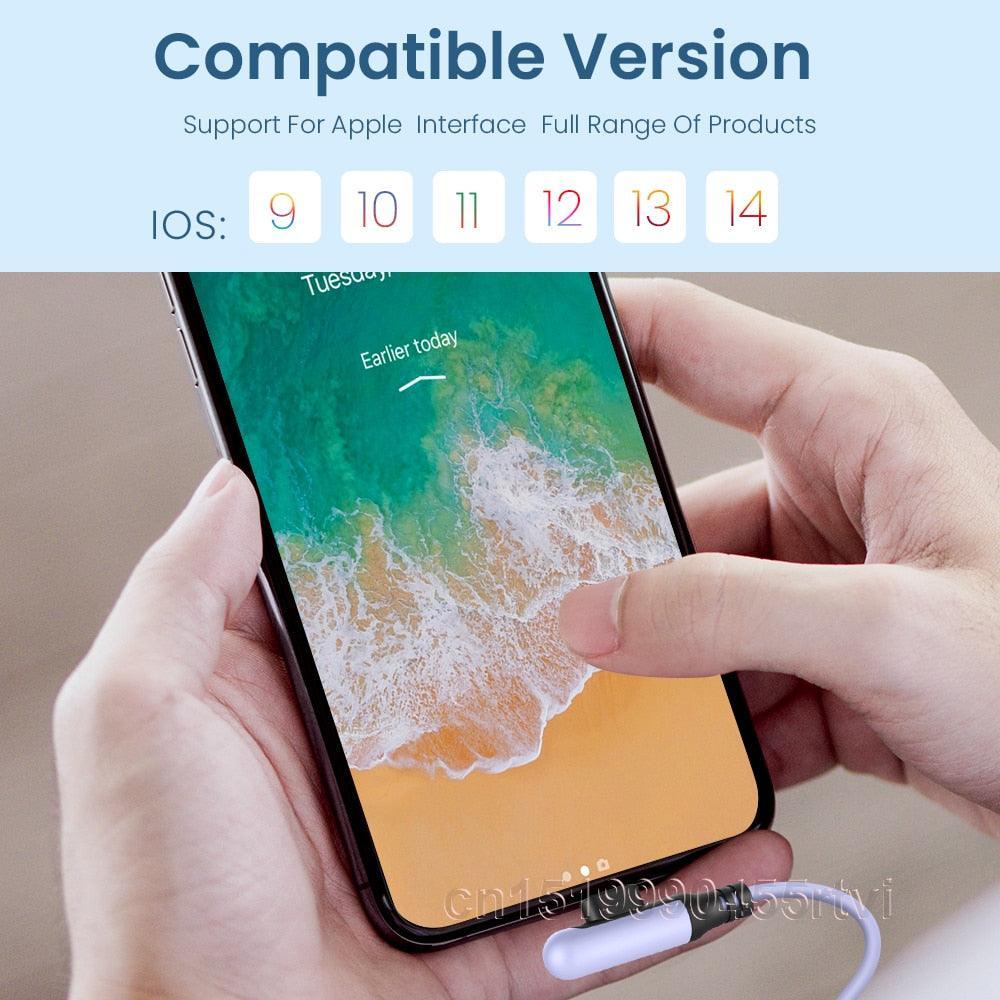Lisslune | Ergonomic 90-Degree Liquid Silicone iPhone Fast Charge Cable - Available in multiple lengths