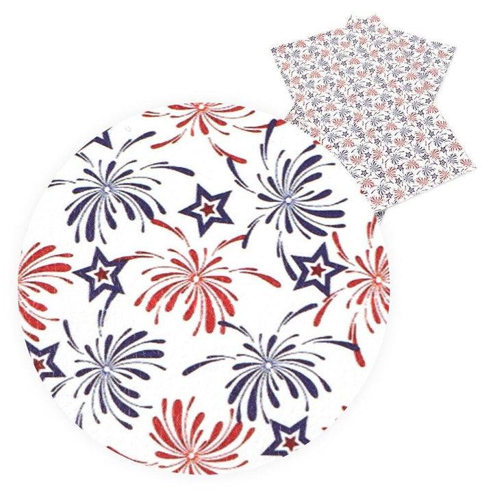 Lisslune | Patriotic Synthetic Leather Craft Material - 20*33cm
