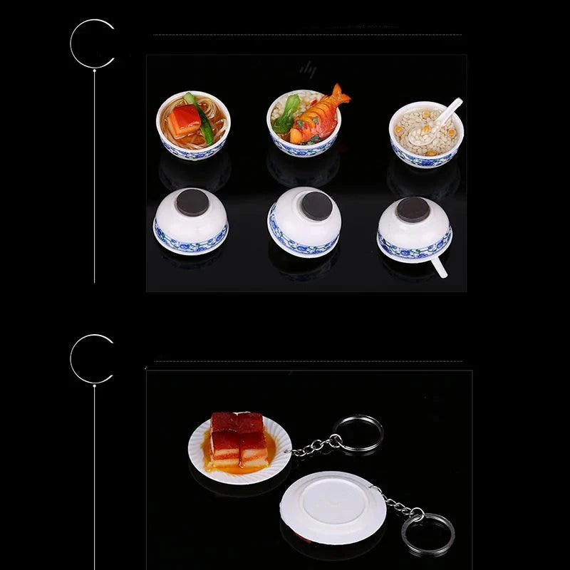Lisslune | Enchanting Mini Chinese Cuisine Bowl Playset - Cute Decorative Items for Children and Home