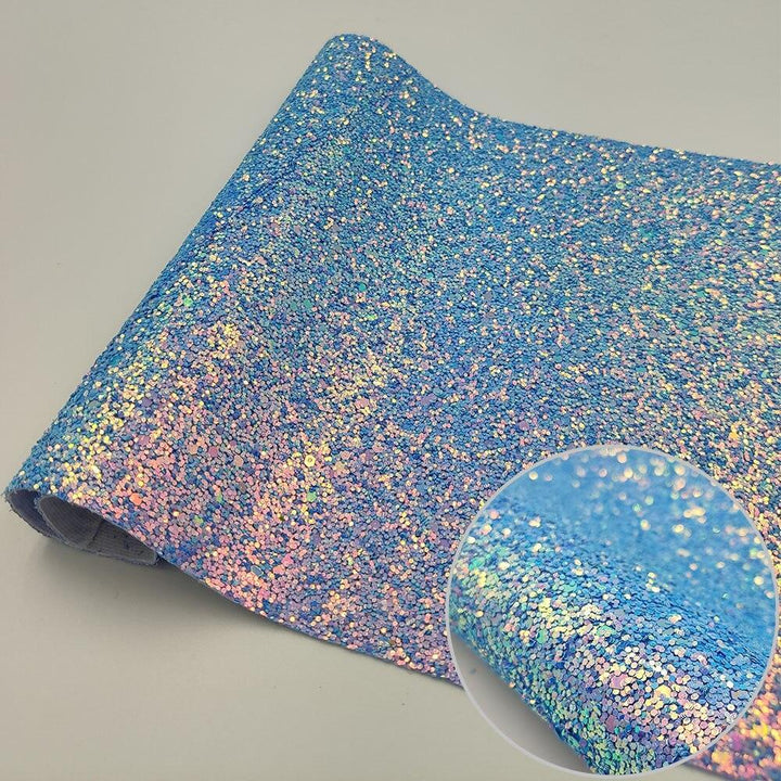 Lisslune | Shiny Gem Star Chunky Glitter Synthetic Leather - Premium Craft Vinyl