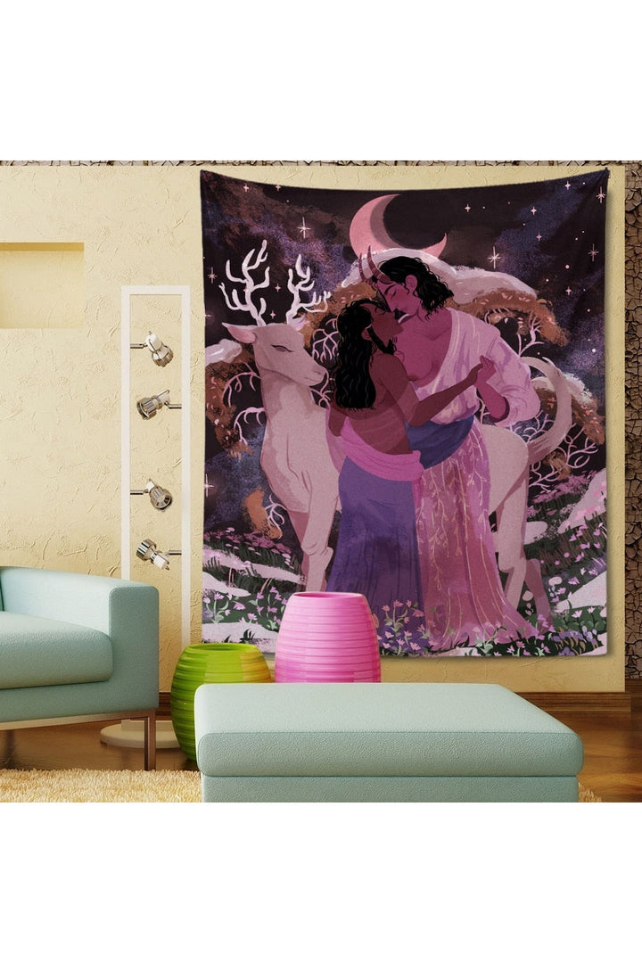 Lisslune | inspired velvet mandala wall tapestry