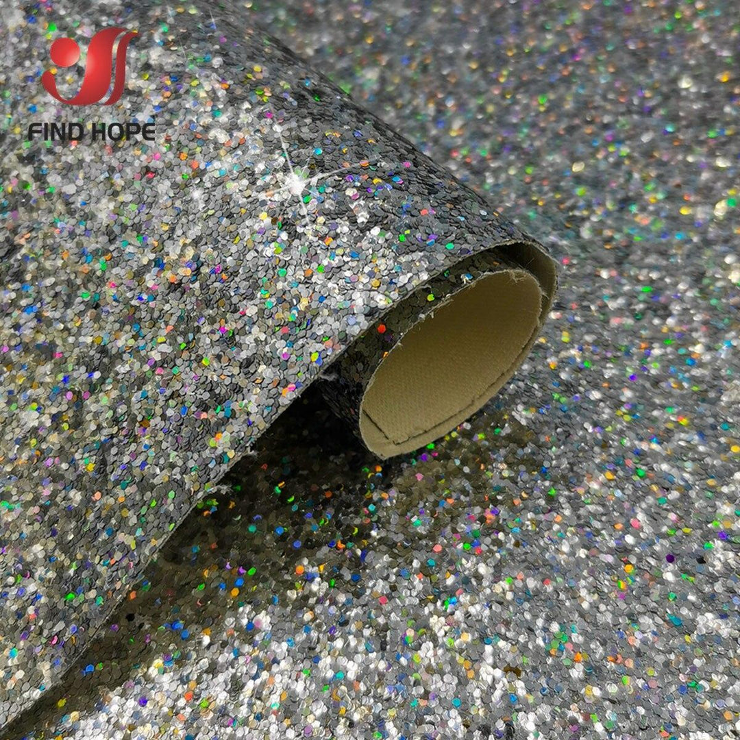 Lisslune | Sparkling Rainbow Luxury Vinyl Leather Fabric - Essential for creative crafters