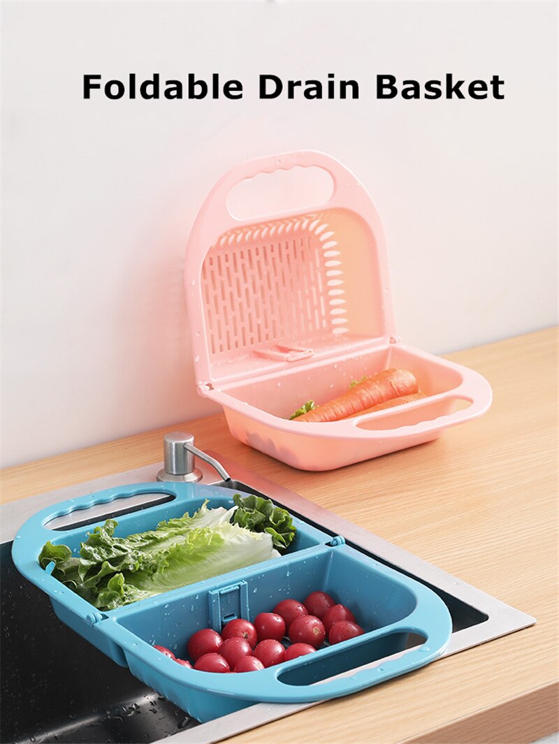 Lisslune | Collapsible Fruit Vegetable Drain Basket