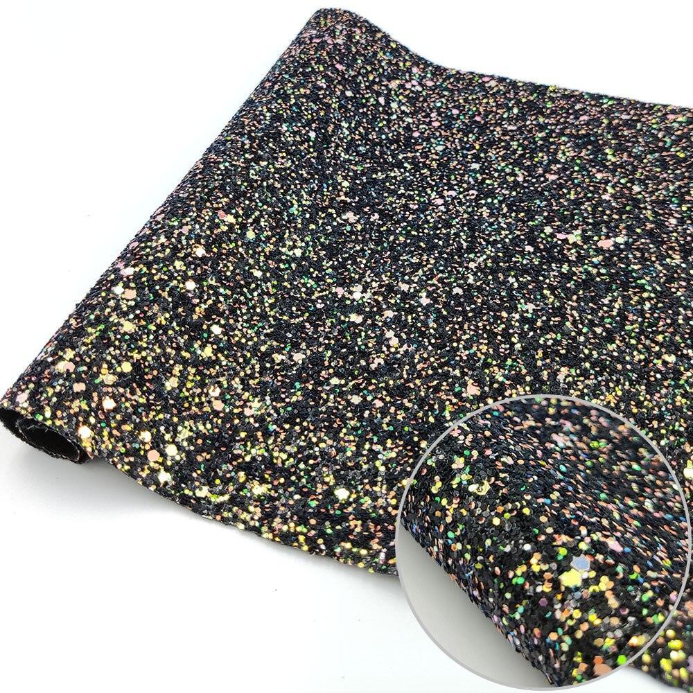 Lisslune | Shiny Gem Star Chunky Glitter Synthetic Leather - Premium Craft Vinyl