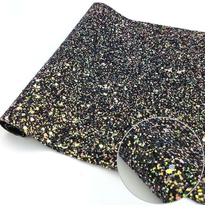 Lisslune | Shiny Gem Star Chunky Glitter Synthetic Leather - Premium Craft Vinyl