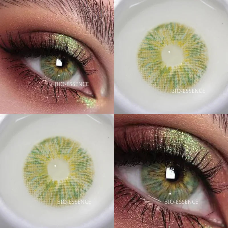 Rynx | 1 Pair Colored Contact Lenses Natural Eyes Contact Brown Lenses Blue Lenses Cat Eye Lenses Monet Gray Eye Lens Annual Sale