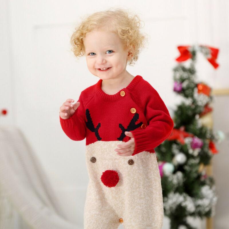 Lisslune | Warm Christmas Reindeer Knit Overall