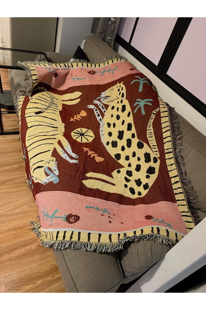 Lisslune | Panther Theme Sofa Carpet