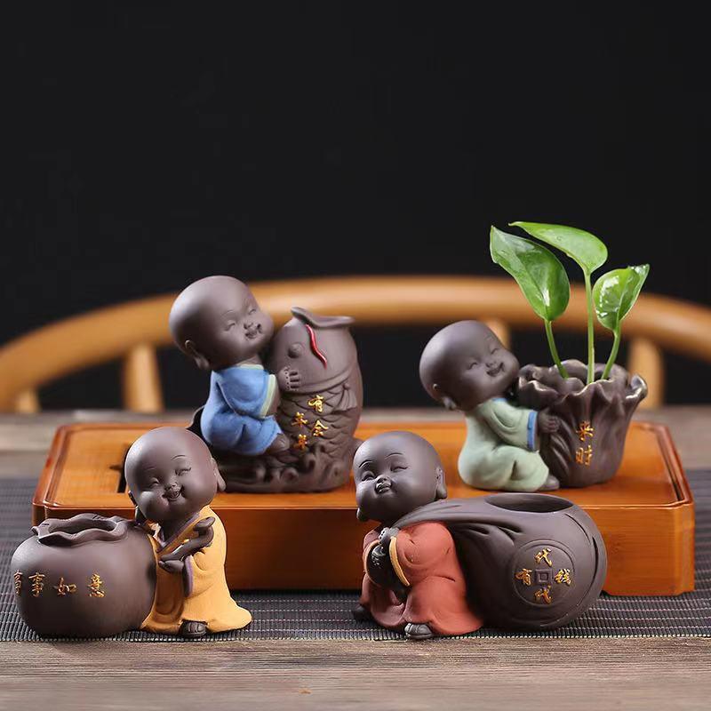 Lisslune | Zen Harmony Ceramic Buddha Monk Tea Companion for Mindful Brewing