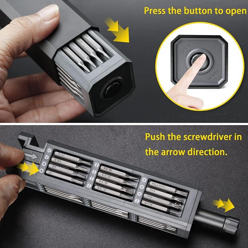 Lisslune | 45-piece magnetic precision screwdriver set - Essential repair partner