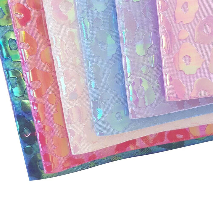 Lisslune | Colorful Leopard Print Synthetic Leather Craft Sheets - DIY Creativity Kit, 22*30CM