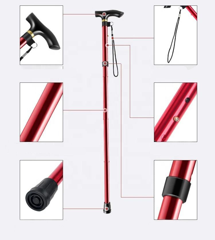 Lisslune | Folding Walking Stick for Seniors and Persons with Disabilities