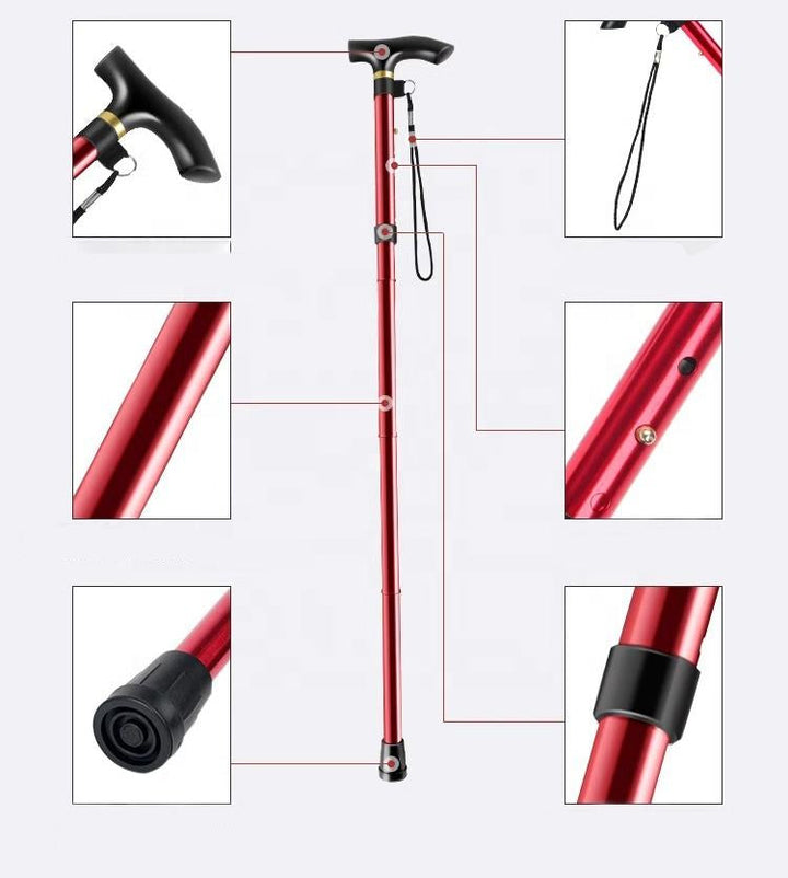 Lisslune | Folding Walking Stick for Seniors and Persons with Disabilities
