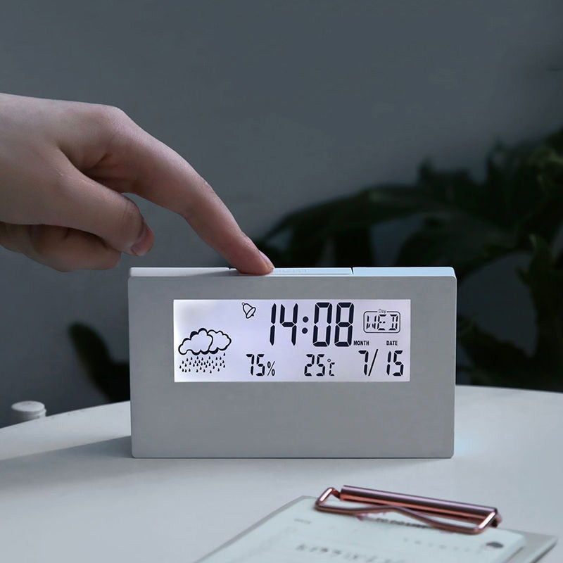 Lisslune | Transparent Crystal Vision Multifunctional Desktop Clock