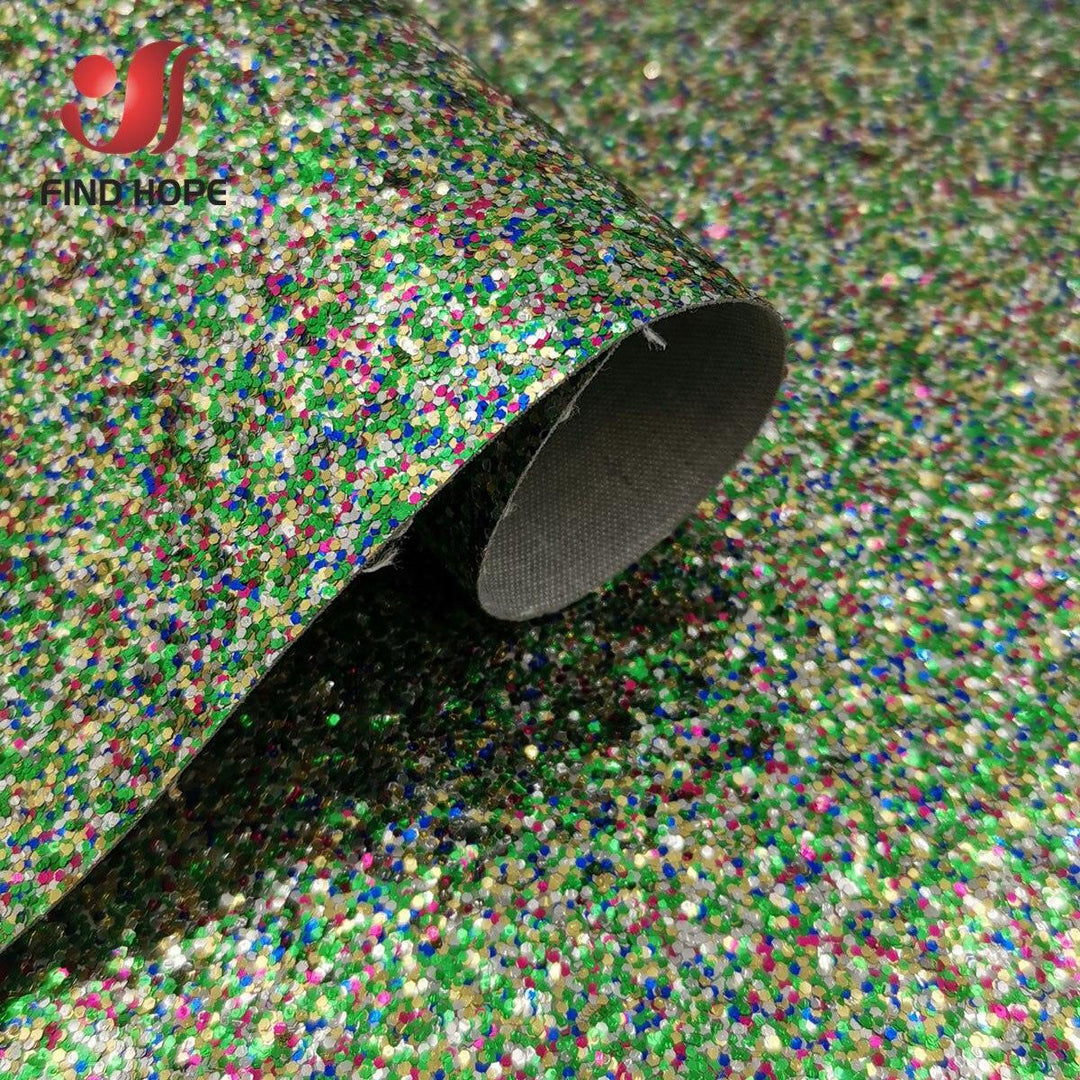 Lisslune | Sparkling Rainbow Luxury Vinyl Leather Fabric - Essential for creative crafters