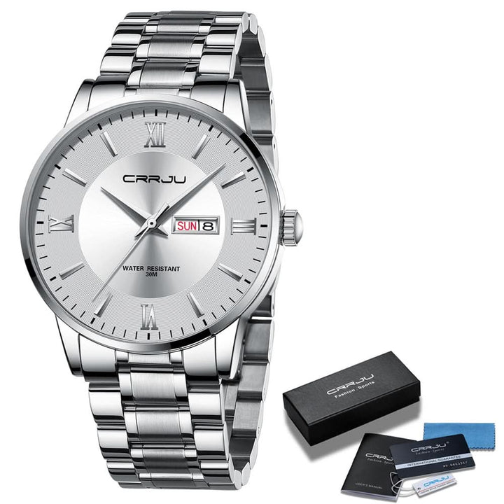Lisslune | Men’s Stainless Steel Waterproof Sport Quartz Watch