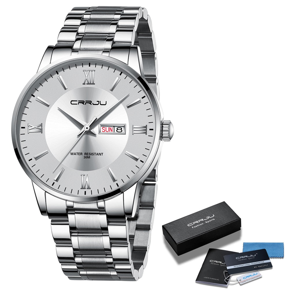 Lisslune | Men's Luxury Waterproof Sports Watch – Stainless Steel Quartz Chronograph