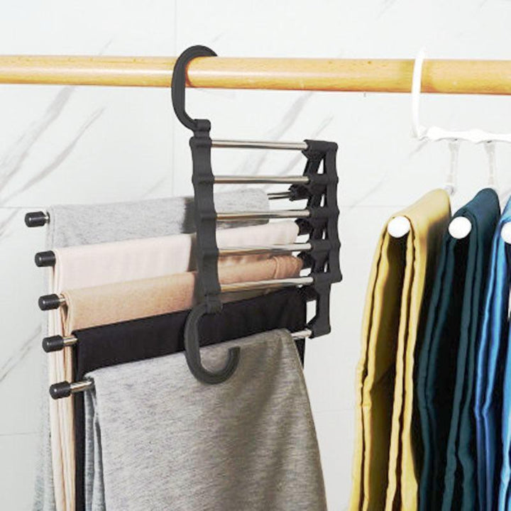 Lisslune | Adjustable 5-in-1 Stainless Steel Pants Organizer Rack
