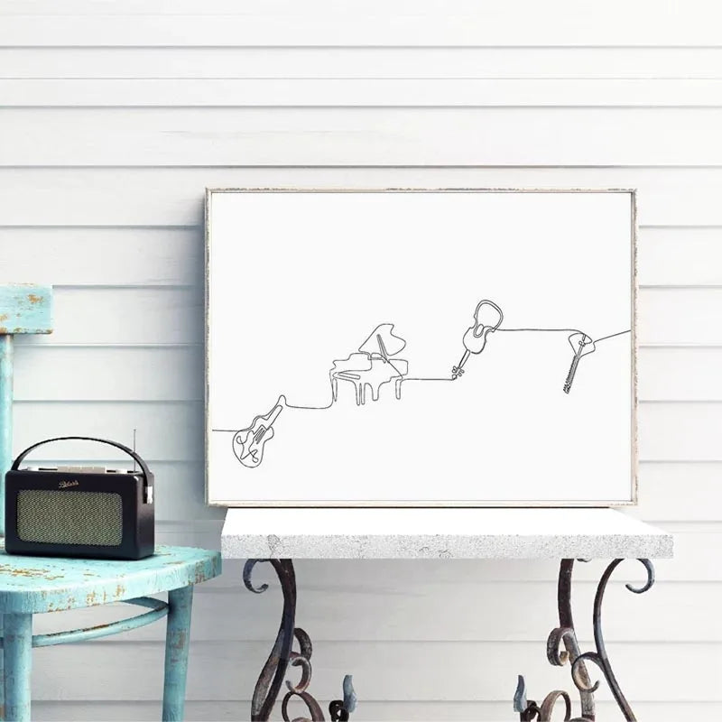 Lisslune | Line Canvas Poster