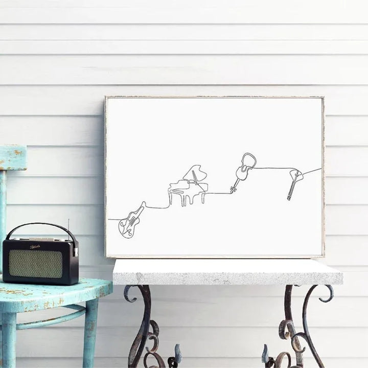 Lisslune | Line Canvas Poster