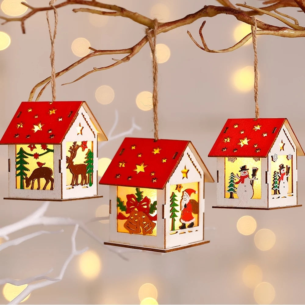Lisslune | DIY Wooden Hanging House Decor Glowing Lamp