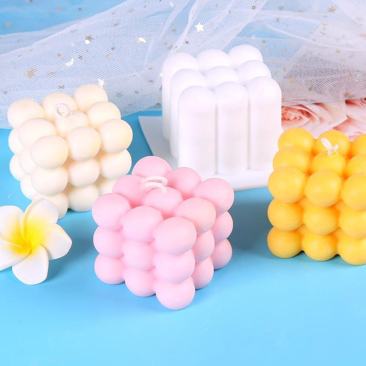 Lisslune | Serene Soy Candle Making Kit with 3D Cube Mold for Aromatherapy