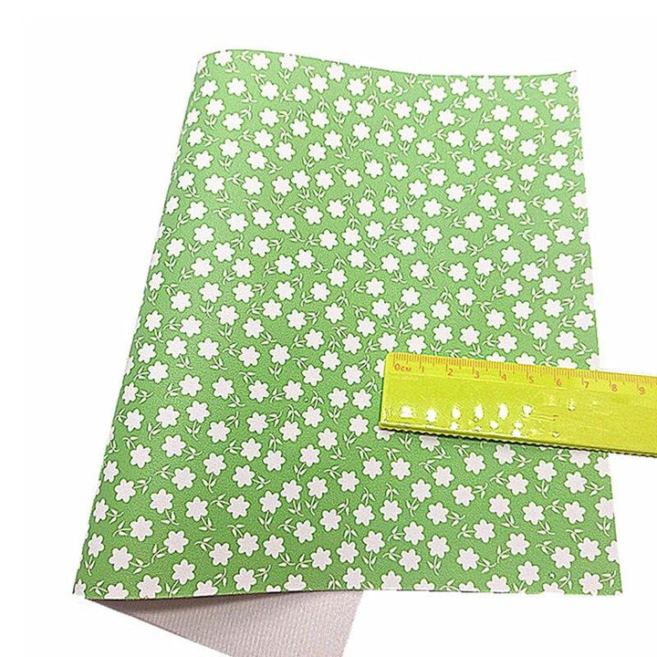 Lisslune | Glittering Floral Synthetic Leather Craft Sheets - Exquisite Rose and Daisy Patterns