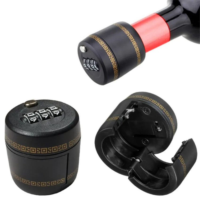 Lisslune | Drink Safe Reusable Childproof Password Lock Wine Bottle Stopper
