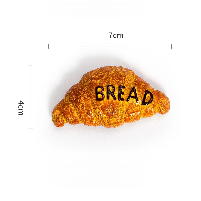 Rynx | Bionic Food Refrigerator Magnet 3D Creative Cartoon Home Decoration Magnetic Cute Refrigerator Magnet Magnetic Sticker Power Message