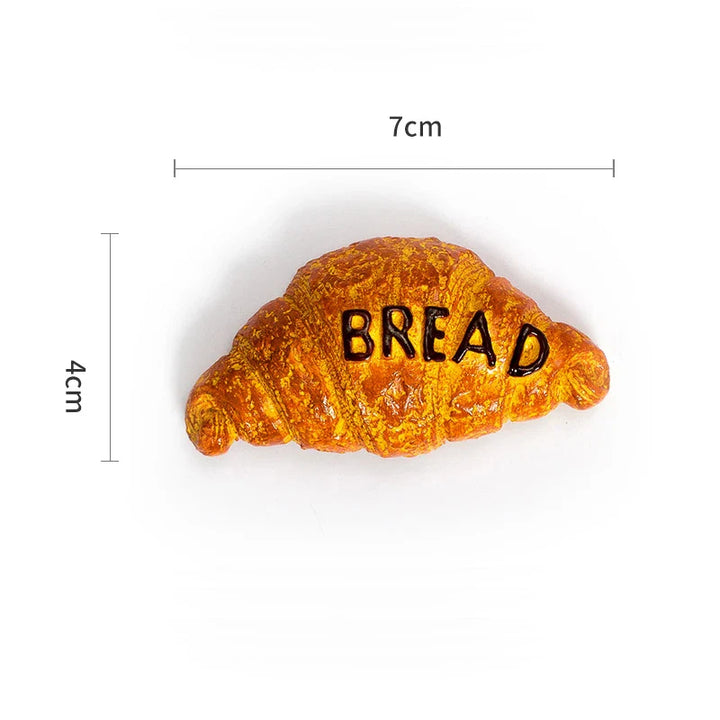 Rynx | Bionic Food Refrigerator Magnet 3D Creative Cartoon Home Decoration Magnetic Cute Refrigerator Magnet Magnetic Sticker Power Message