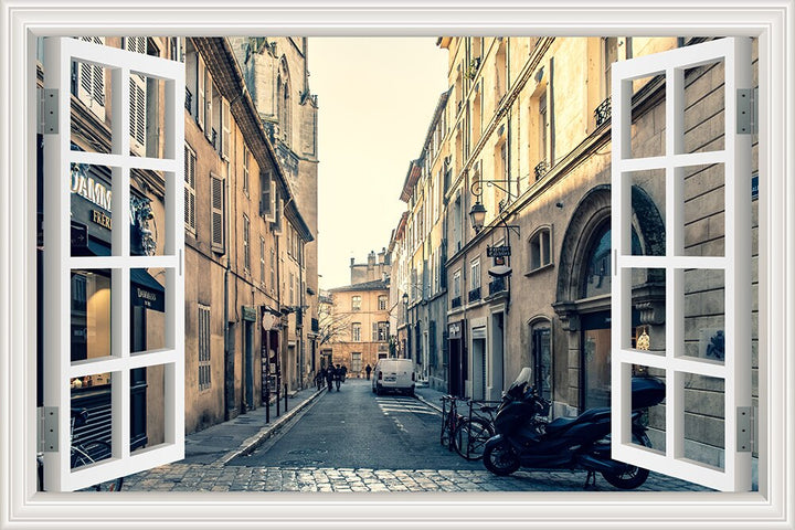 Lisslune | 3D Street Scene Self-Adhesive European Wallpaper