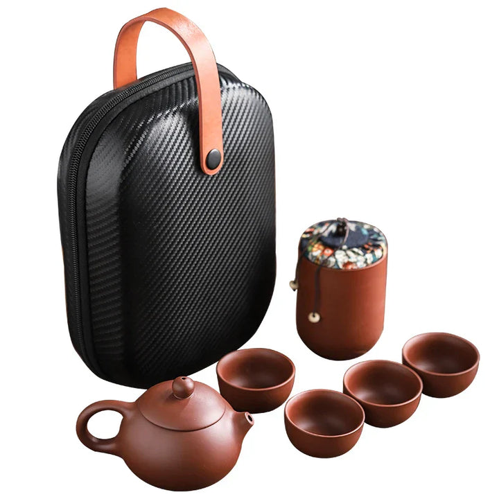Lisslune | Ceramic Gaiwan Portable Kung Fu Tea Gift Set