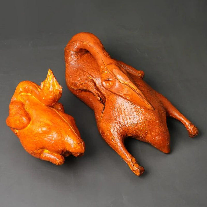Lisslune | Life-Like Miniature Roasted Duck and Chicken Table Centerpiece for Culinary Decoration