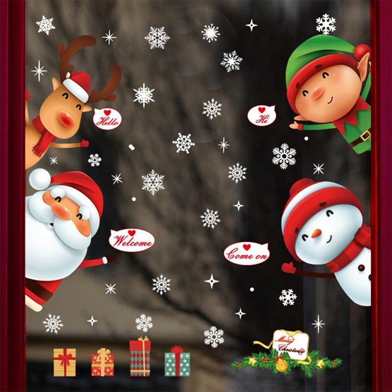 Lisslune | Festive Holiday Party Sticker Set: Christmas & New Year Wall and Window Decoration