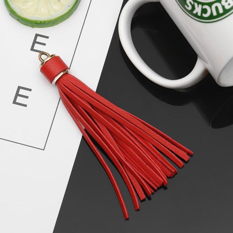 Lisslune | Vibrant 5-piece Synthetic Leather Tassel Fringe Set for Creative Jewelry and Craft Projects