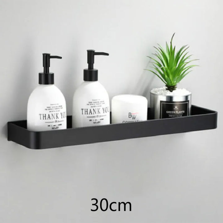 Lisslune | black wall-mounted storage shelf