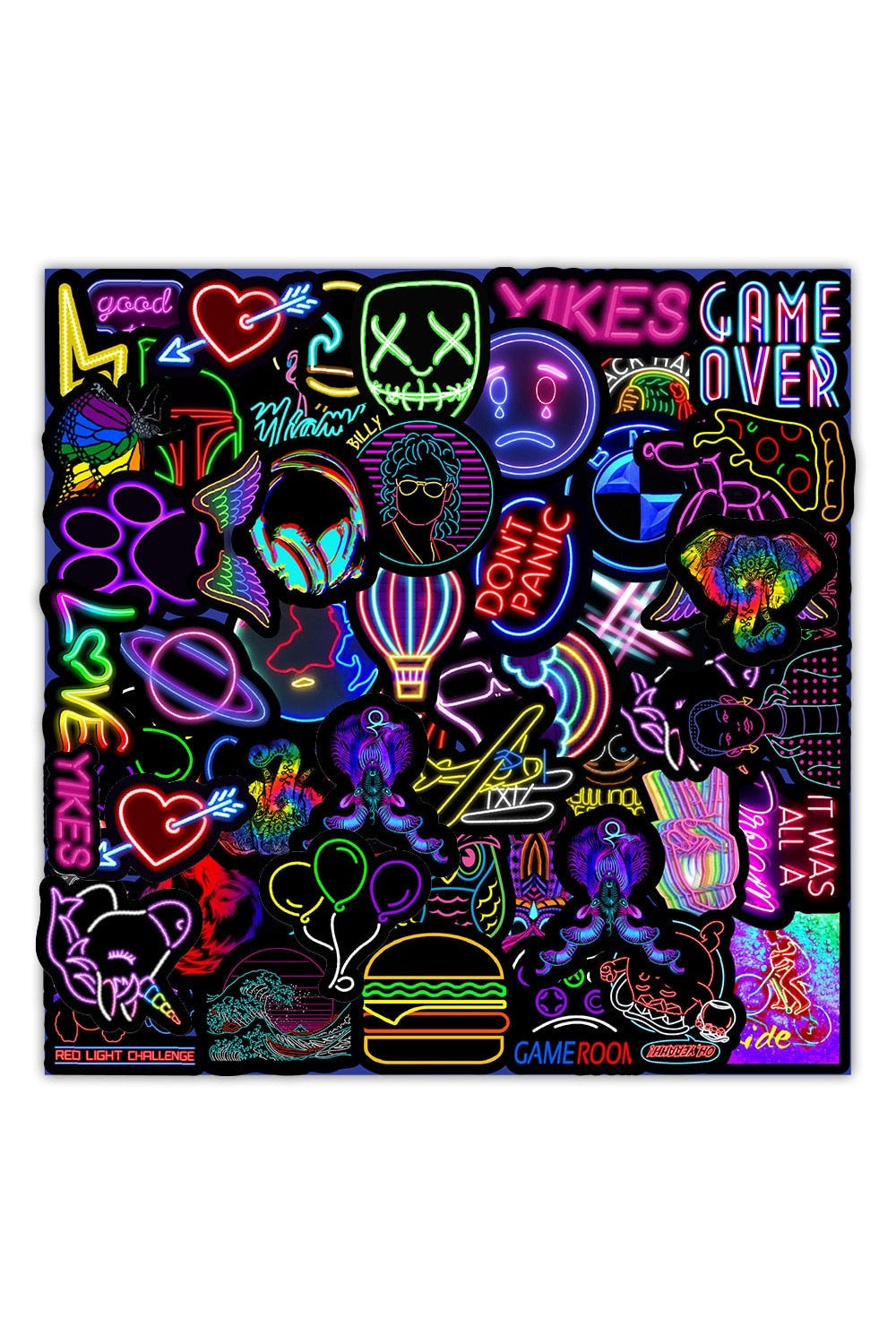 Lisslune | Theme Neon Scrapbooking Stickers