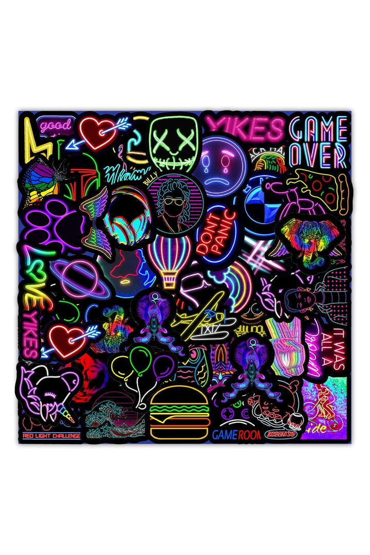 Lisslune | Theme Neon Scrapbooking Stickers