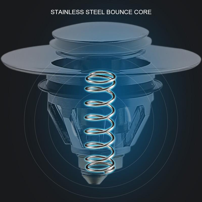 Lisslune | Stainless Steel Sink Stopper with Integrated Strainer