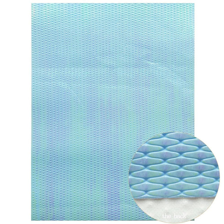 Lisslune | Irisdente Blue Snake Glossy Fabric for Creative Crafting