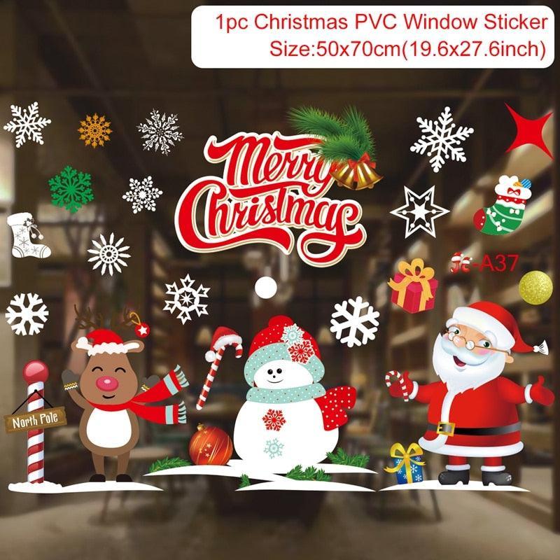 Lisslune | Festive Holiday Party Sticker Set: Christmas & New Year Wall and Window Decoration