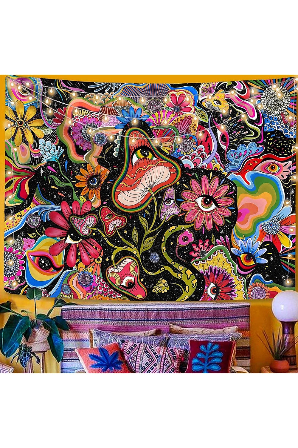 Lisslune | Mushrooms Psychedelic Tapestry