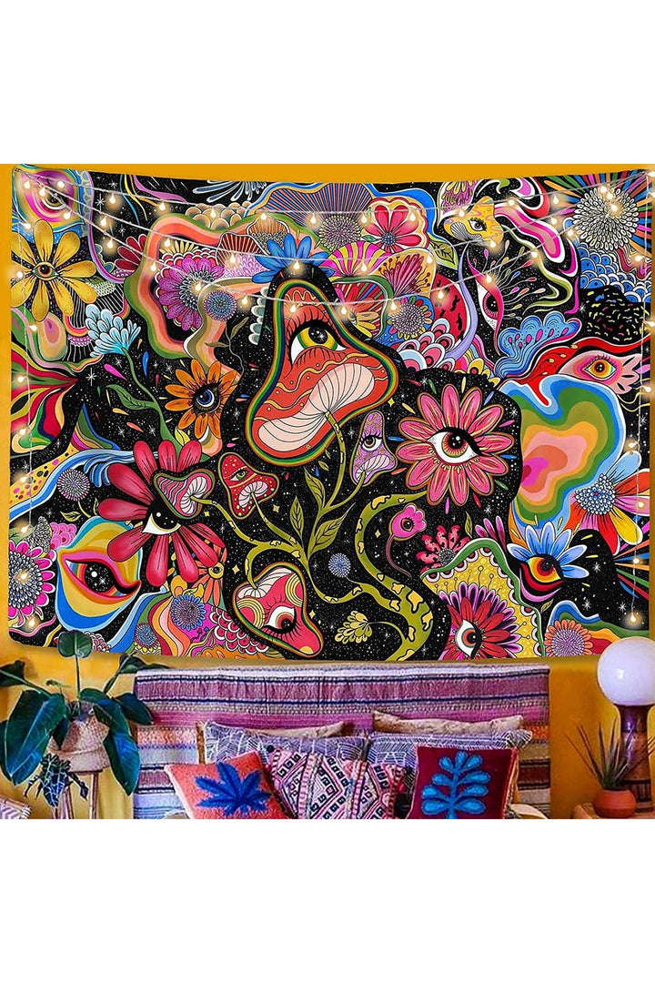 Lisslune | Mushrooms Psychedelic Tapestry