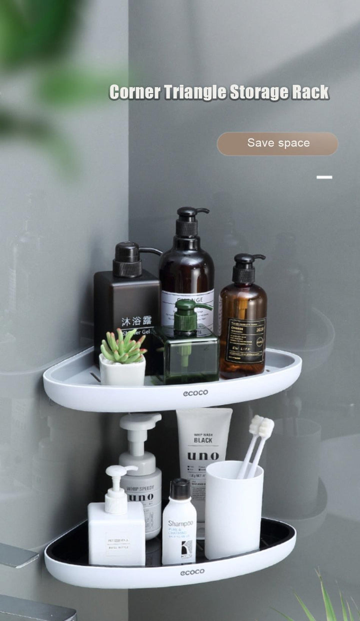 Lisslune | Smart Triangular Bathroom Organizer with Drainage System